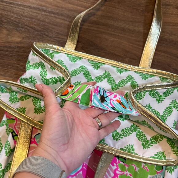 Lilly Pulitzer Tote Bag Women’s Nosie Posey Print NWOT Shoulder Handbag - Picture 5 of 6